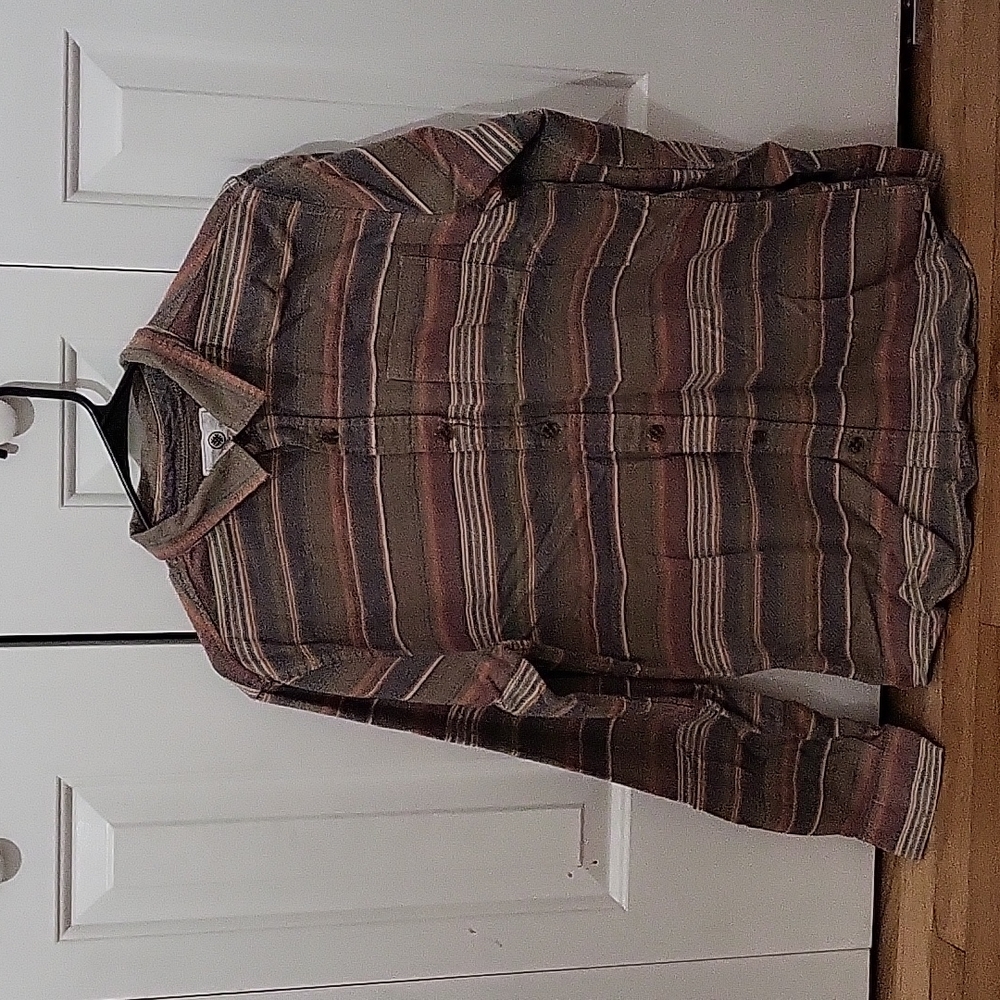 On The Byas multicolor button up size medium